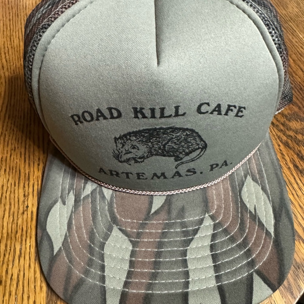 SOLD Vintage Eclectic Grandpa Road Kill Cafe Trucker Hat